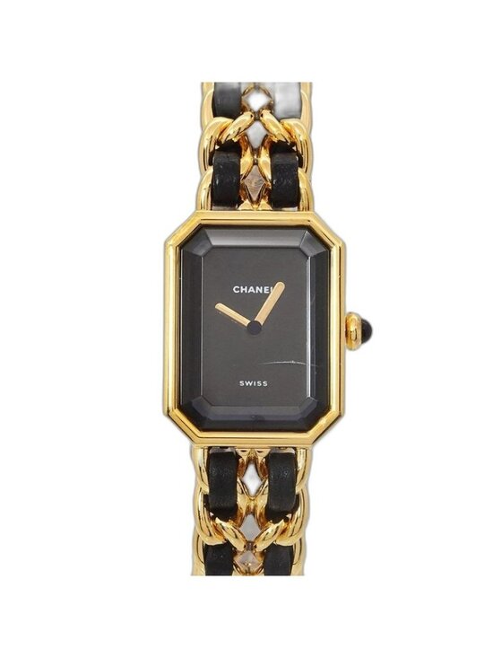 Chanel Premiere M Vintage Watch Black Gold Size main image 6
